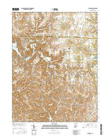 Cataract Indiana Current topographic map, 1:24000 scale, 7.5 X 7.5 Minute, Year 2016