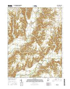Catlin Indiana Current topographic map, 1:24000 scale, 7.5 X 7.5 Minute, Year 2016
