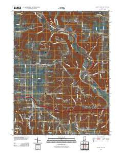 Cedar Grove Indiana Historical topographic map, 1:24000 scale, 7.5 X 7.5 Minute, Year 2010