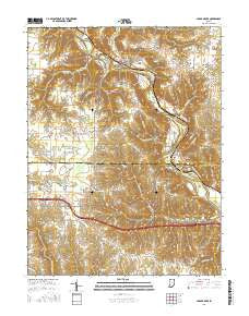 Cedar Grove Indiana Current topographic map, 1:24000 scale, 7.5 X 7.5 Minute, Year 2016