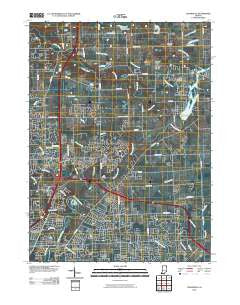 Cedarville Indiana Historical topographic map, 1:24000 scale, 7.5 X 7.5 Minute, Year 2010
