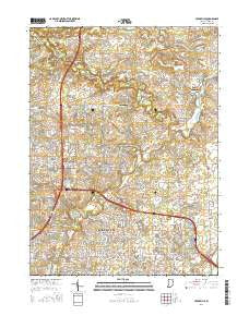 Cedarville Indiana Current topographic map, 1:24000 scale, 7.5 X 7.5 Minute, Year 2016