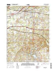 Chesterton Indiana Current topographic map, 1:24000 scale, 7.5 X 7.5 Minute, Year 2016