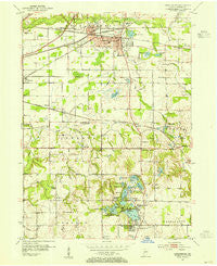 Chestertown Indiana Historical topographic map, 1:24000 scale, 7.5 X 7.5 Minute, Year 1953