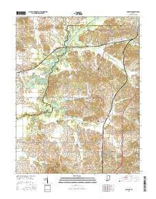 Chrisney Indiana Current topographic map, 1:24000 scale, 7.5 X 7.5 Minute, Year 2016