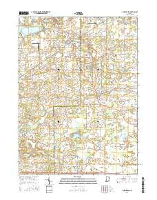 Churubusco Indiana Current topographic map, 1:24000 scale, 7.5 X 7.5 Minute, Year 2016