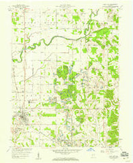 Clay City Indiana Historical topographic map, 1:24000 scale, 7.5 X 7.5 Minute, Year 1957