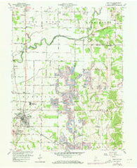 Clay City Indiana Historical topographic map, 1:24000 scale, 7.5 X 7.5 Minute, Year 1957
