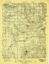 Clay City Indiana Historical topographic map, 1:48000 scale, 15 X 15 Minute, Year 1908