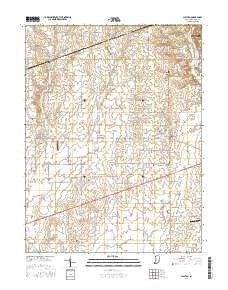 Clayton Indiana Current topographic map, 1:24000 scale, 7.5 X 7.5 Minute, Year 2016