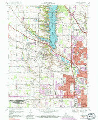 Clermont Indiana Historical topographic map, 1:24000 scale, 7.5 X 7.5 Minute, Year 1967