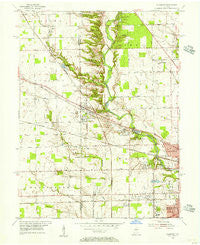 Clermont Indiana Historical topographic map, 1:24000 scale, 7.5 X 7.5 Minute, Year 1953