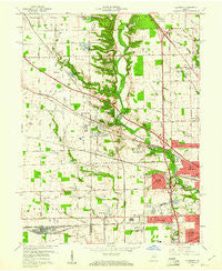 Clermont Indiana Historical topographic map, 1:24000 scale, 7.5 X 7.5 Minute, Year 1959
