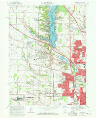 Clermont Indiana Historical topographic map, 1:24000 scale, 7.5 X 7.5 Minute, Year 1967