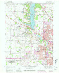Clermont Indiana Historical topographic map, 1:24000 scale, 7.5 X 7.5 Minute, Year 1967