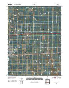 Cleveland Indiana Historical topographic map, 1:24000 scale, 7.5 X 7.5 Minute, Year 2010