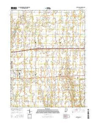 Cleveland Indiana Current topographic map, 1:24000 scale, 7.5 X 7.5 Minute, Year 2016