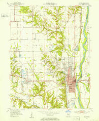 Clinton Indiana Historical topographic map, 1:24000 scale, 7.5 X 7.5 Minute, Year 1951