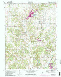 Clinton Falls Indiana Historical topographic map, 1:24000 scale, 7.5 X 7.5 Minute, Year 1971