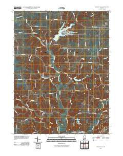 Clinton Falls Indiana Historical topographic map, 1:24000 scale, 7.5 X 7.5 Minute, Year 2010