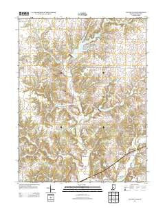 Clinton Falls Indiana Historical topographic map, 1:24000 scale, 7.5 X 7.5 Minute, Year 2013