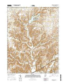 Clinton Falls Indiana Current topographic map, 1:24000 scale, 7.5 X 7.5 Minute, Year 2016