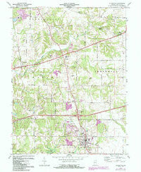 Cloverdale Indiana Historical topographic map, 1:24000 scale, 7.5 X 7.5 Minute, Year 1970
