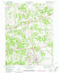 Cloverdale Indiana Historical topographic map, 1:24000 scale, 7.5 X 7.5 Minute, Year 1970