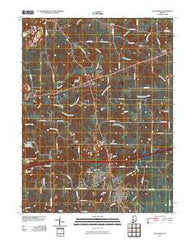 Cloverdale Indiana Historical topographic map, 1:24000 scale, 7.5 X 7.5 Minute, Year 2010