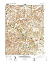 Cloverdale Indiana Current topographic map, 1:24000 scale, 7.5 X 7.5 Minute, Year 2016