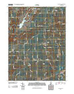 Coatesville Indiana Historical topographic map, 1:24000 scale, 7.5 X 7.5 Minute, Year 2010