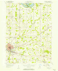 Columbia City Indiana Historical topographic map, 1:24000 scale, 7.5 X 7.5 Minute, Year 1955