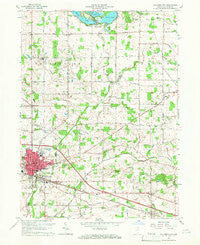 Columbia City Indiana Historical topographic map, 1:24000 scale, 7.5 X 7.5 Minute, Year 1965