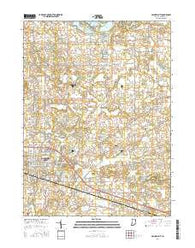 Columbia City Indiana Current topographic map, 1:24000 scale, 7.5 X 7.5 Minute, Year 2016