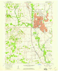 Columbus Indiana Historical topographic map, 1:24000 scale, 7.5 X 7.5 Minute, Year 1958
