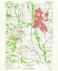 Columbus Indiana Historical topographic map, 1:24000 scale, 7.5 X 7.5 Minute, Year 1962