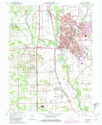 Columbus Indiana Historical topographic map, 1:24000 scale, 7.5 X 7.5 Minute, Year 1962