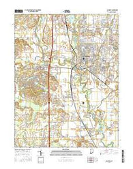 Columbus Indiana Current topographic map, 1:24000 scale, 7.5 X 7.5 Minute, Year 2016