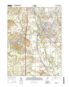 Columbus Indiana Current topographic map, 1:24000 scale, 7.5 X 7.5 Minute, Year 2016