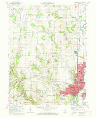 Connersville Indiana Historical topographic map, 1:24000 scale, 7.5 X 7.5 Minute, Year 1972