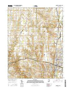 Connersville Indiana Current topographic map, 1:24000 scale, 7.5 X 7.5 Minute, Year 2016