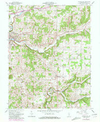 Corydon East Indiana Historical topographic map, 1:24000 scale, 7.5 X 7.5 Minute, Year 1966