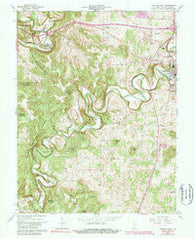Corydon West Indiana Historical topographic map, 1:24000 scale, 7.5 X 7.5 Minute, Year 1962