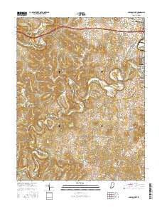 Corydon West Indiana Current topographic map, 1:24000 scale, 7.5 X 7.5 Minute, Year 2016