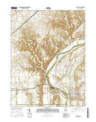 Covington Indiana Current topographic map, 1:24000 scale, 7.5 X 7.5 Minute, Year 2016