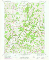 Crandall Indiana Historical topographic map, 1:24000 scale, 7.5 X 7.5 Minute, Year 1954