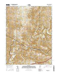 Crandall Indiana Current topographic map, 1:24000 scale, 7.5 X 7.5 Minute, Year 2016