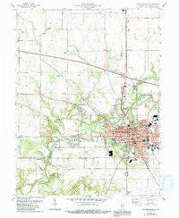 Crawfordsville Indiana Historical topographic map, 1:24000 scale, 7.5 X 7.5 Minute, Year 1956