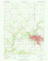 Crawfordsville Indiana Historical topographic map, 1:24000 scale, 7.5 X 7.5 Minute, Year 1956