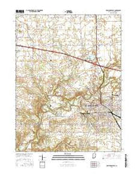 Crawfordsville Indiana Current topographic map, 1:24000 scale, 7.5 X 7.5 Minute, Year 2016